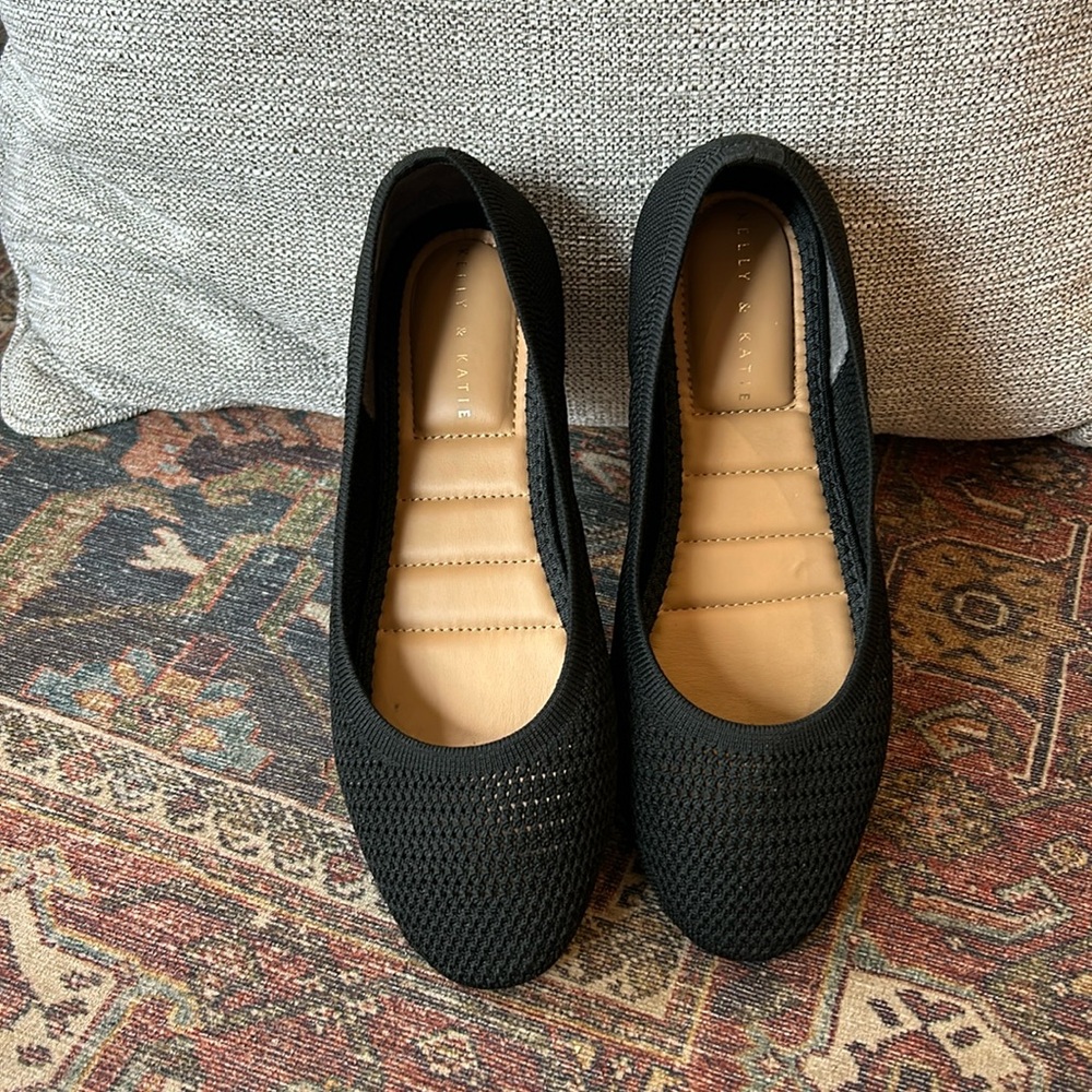 Kellie and Katie ballet flats with stretchy mesh, size 6.5